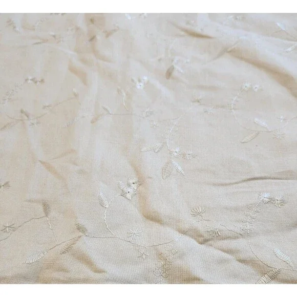 Sherry Taylor Beige Floral Embroidered Sheath Dress – Sleeveless, Size Large - Picture 6 of 8